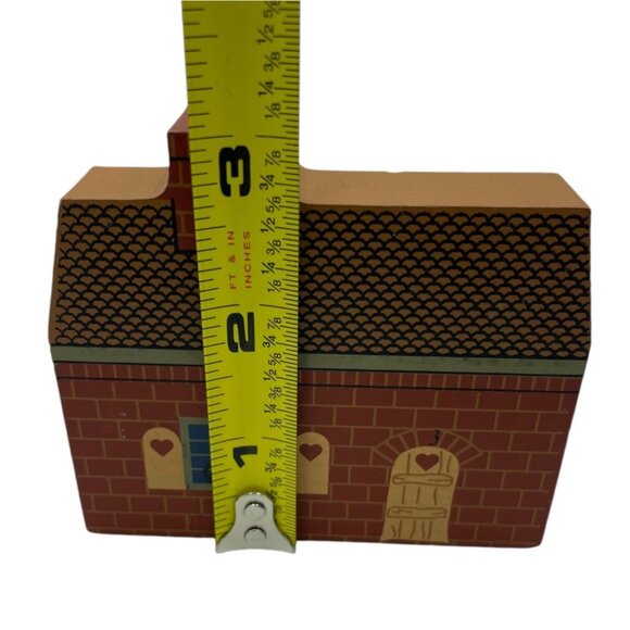 Three Little Pigs Wood Shelf Sitters The Cats Meow Village 1997 Vintage -Retired - Picture 12 of 16